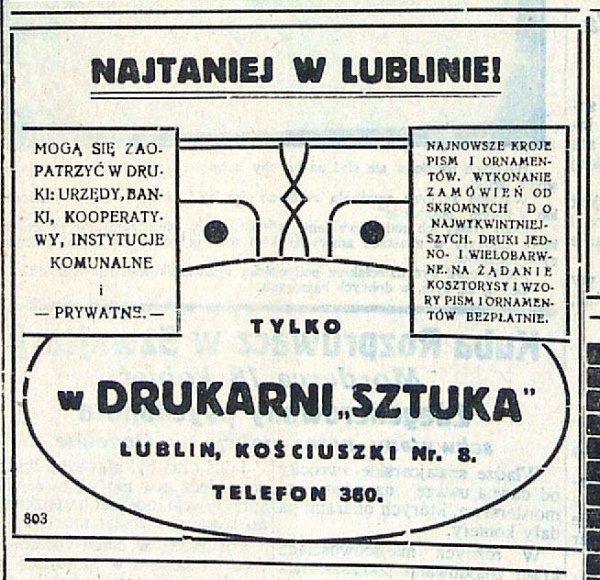 Historia polskich drukarni w Lublinie w XX wieku